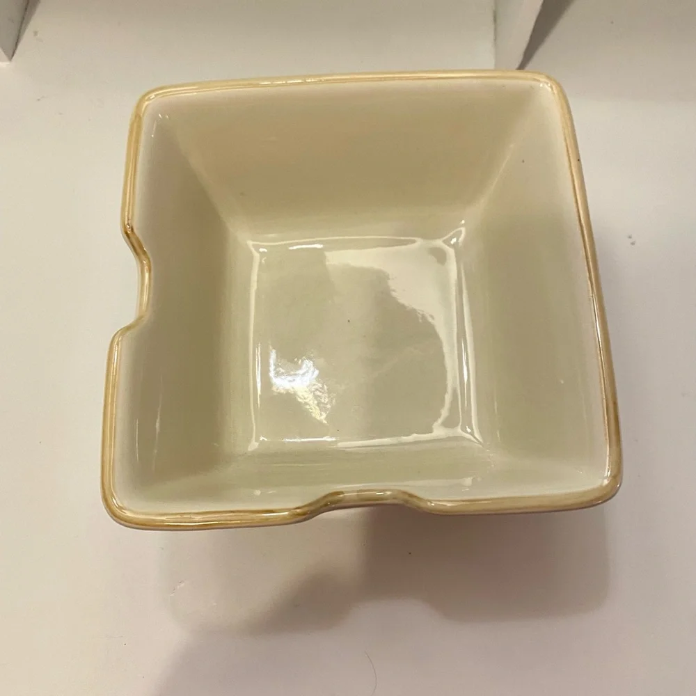 POTTERY BARN ASIAN SQUARE NOODLE BOWL RAMEN BOWL RETIRED DESIGN CHOPSTICK SLOTS